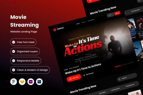 Download Vidmov - Movie Streaming Landing Page V1 - Premium Resources