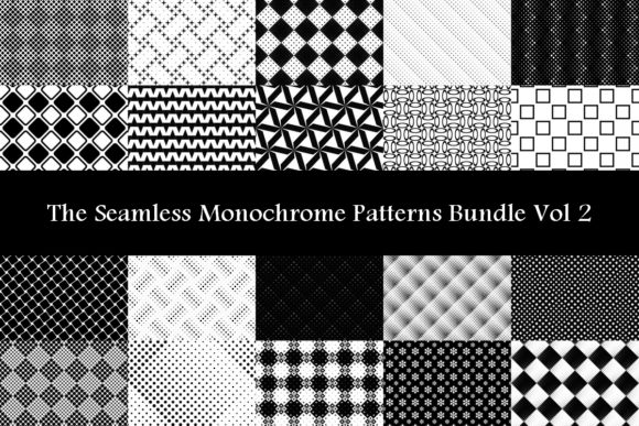 Download The Seamless Monochrome Patterns Vol 2 - Monochrome patterns Collection