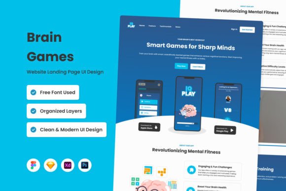 Download IQPlay - Brain Games Landing Page V1 - Premium Resources