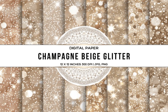 Download Champagne Beige Glitter Paper Set - Beige Collection