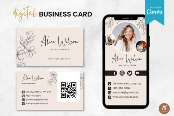 Download Digital Printable Business Card Template - Digital printable Collection