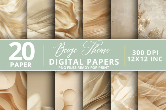 Download Beige Theme Digital Paper Bundle - Beige Collection