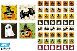 Download Cute Halloween Squares Digital Printable - Digital printable Collection